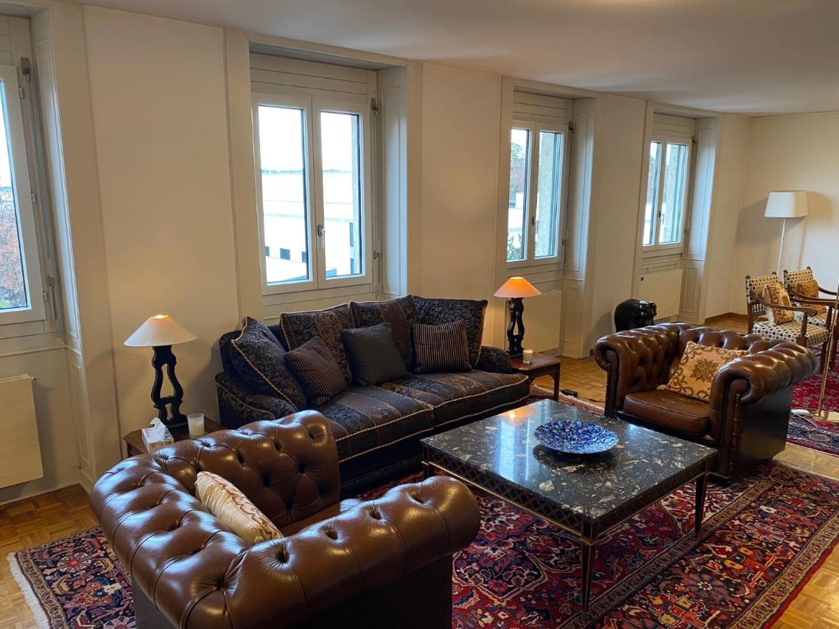 Genève, plein centre,belle vue Lac, splendide et grand appartement Extérieur photo