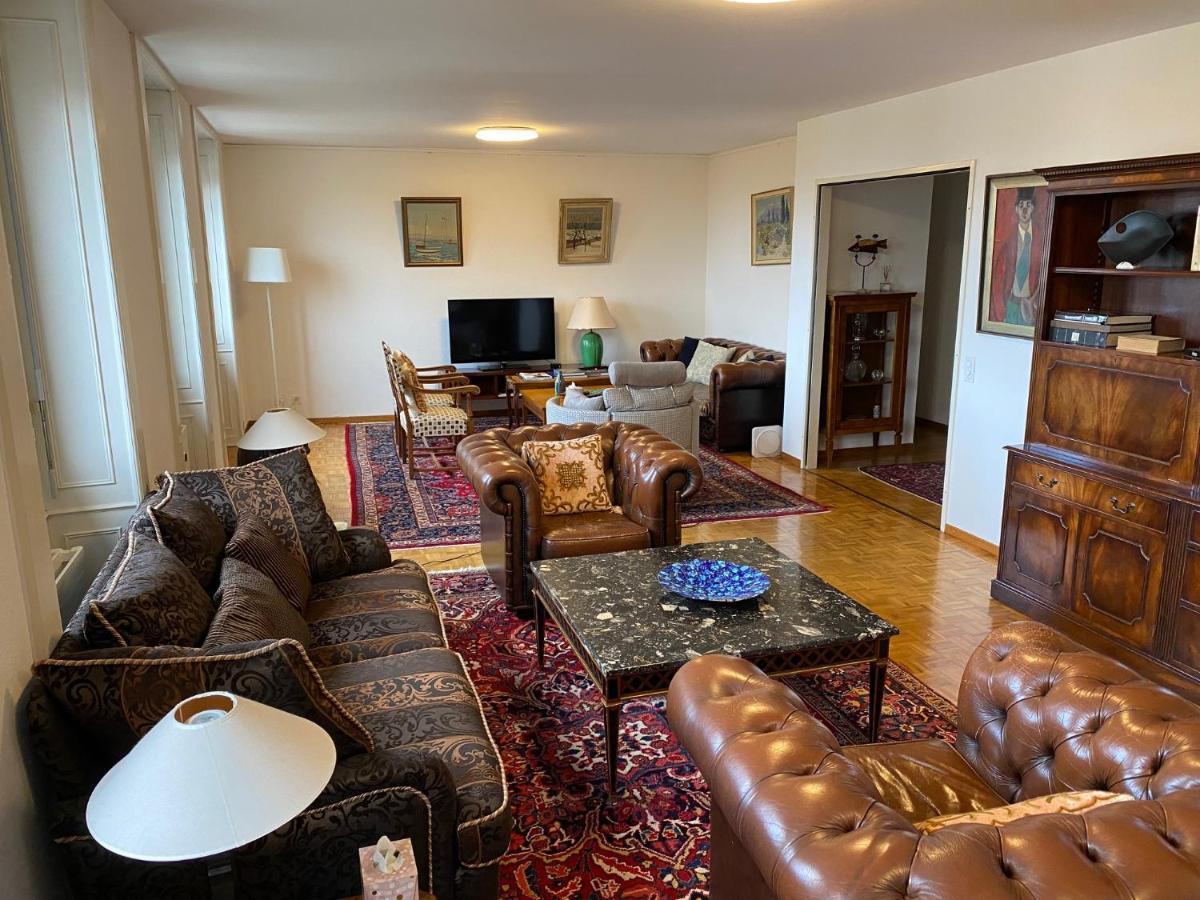 Genève, plein centre,belle vue Lac, splendide et grand appartement Extérieur photo