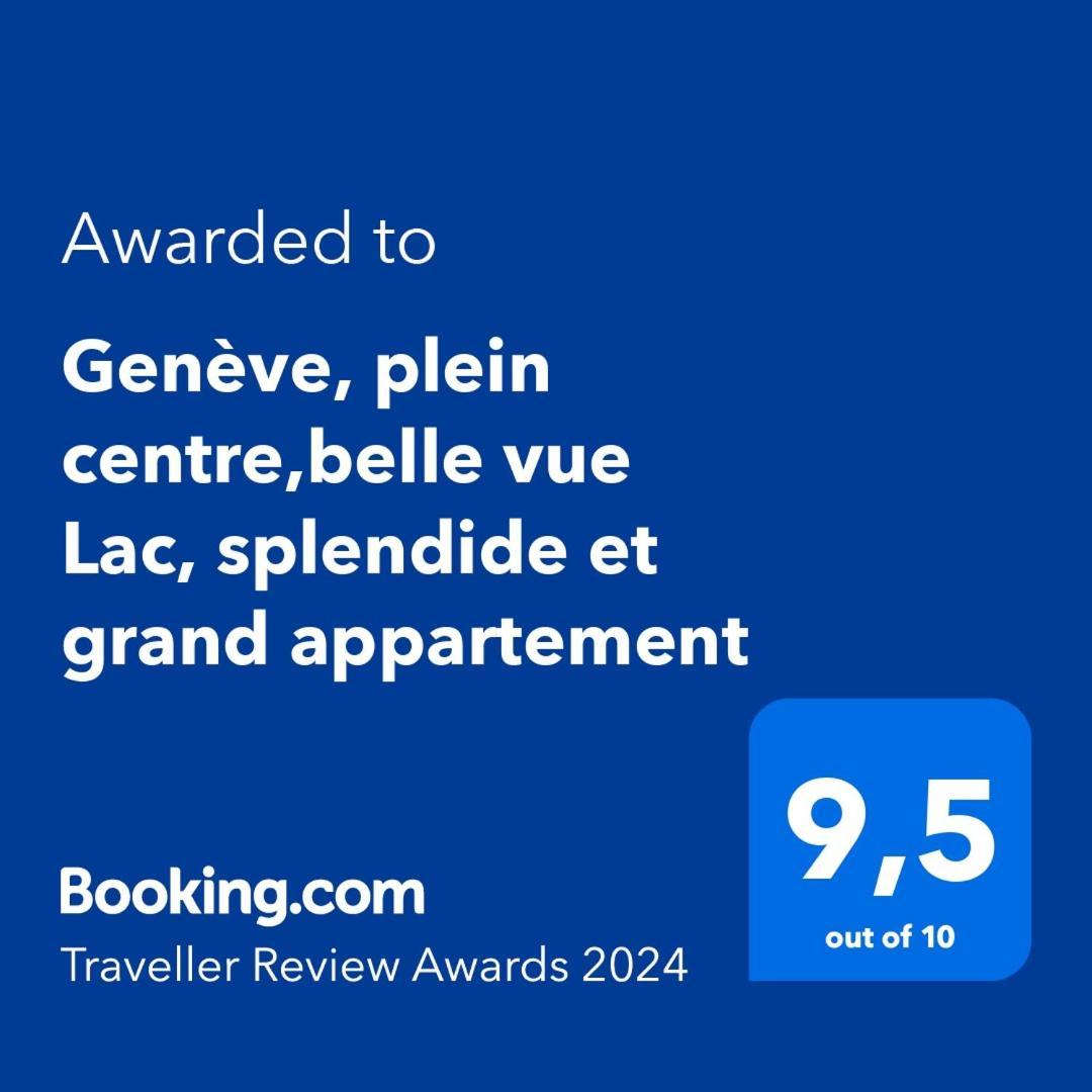 Genève, plein centre,belle vue Lac, splendide et grand appartement Extérieur photo